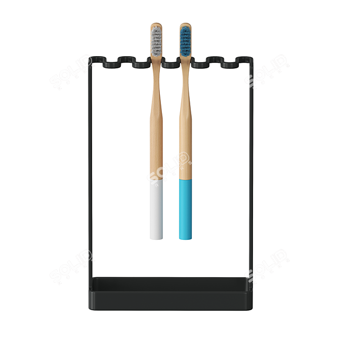 Modern Toothbrush Holder Stand 3D model image 2