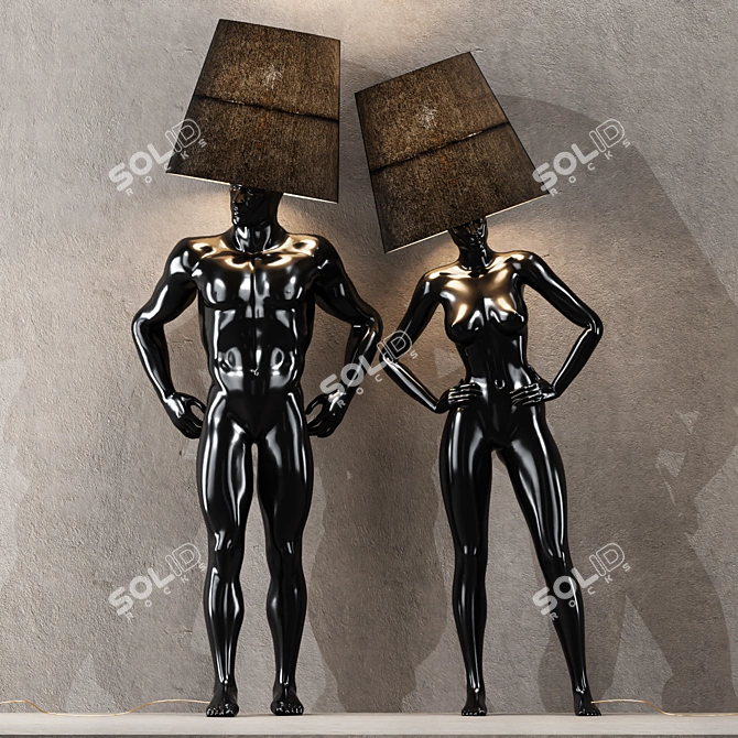 Hommer Human Floor Lamp 3D 3D model image 3