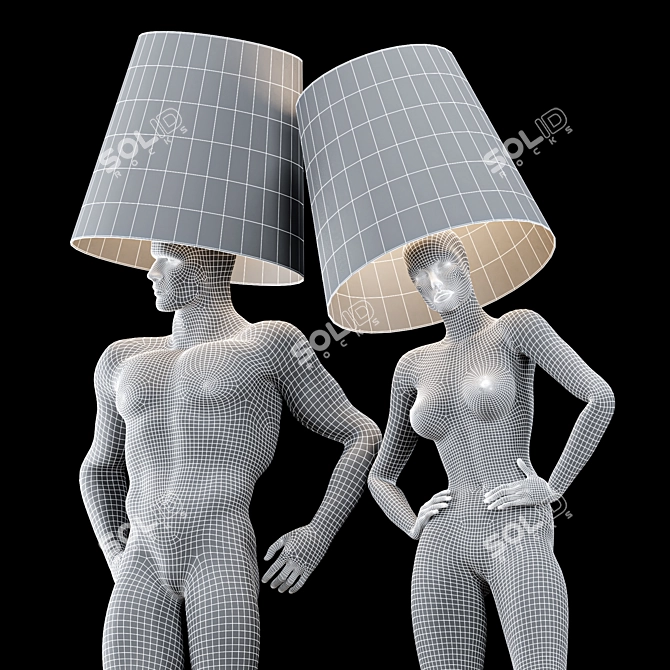 Hommer Human Floor Lamp 3D 3D model image 6