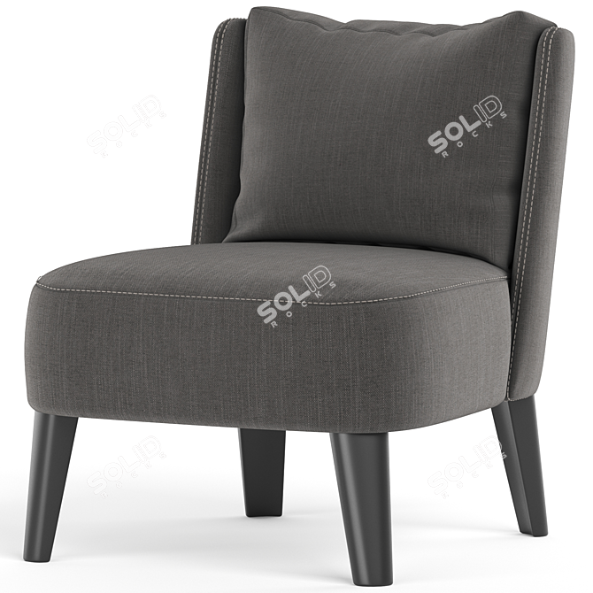 Modern Meridiani Cecile Armchair Model 3D model image 1