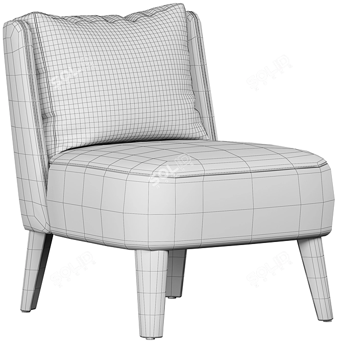 Modern Meridiani Cecile Armchair Model 3D model image 5