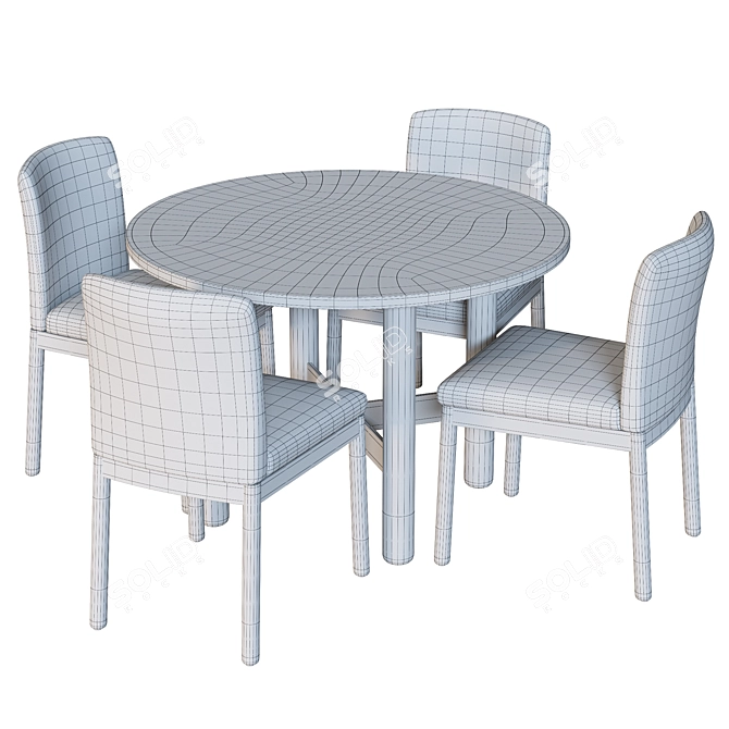 Hargrove Round Table and Chairs 3D model image 2