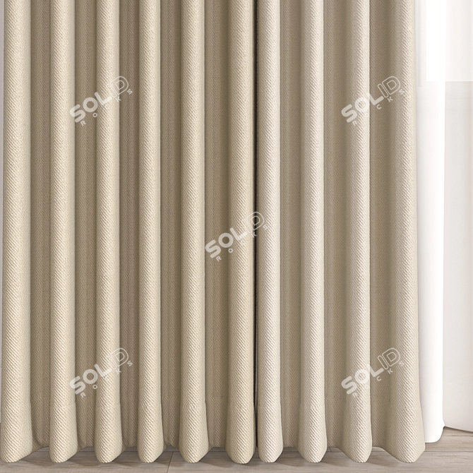 Flexible Drapery Panels 3D Models 3D model image 2
