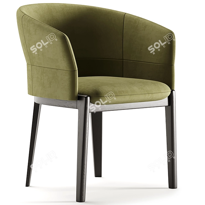 Modern Devon Chair with 3D Design 3D model image 2