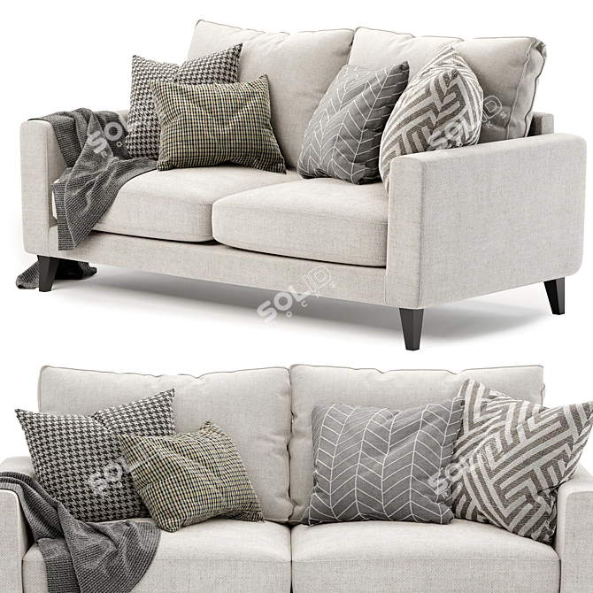 Luxe Comfort Lennie Sofa 3D model image 3