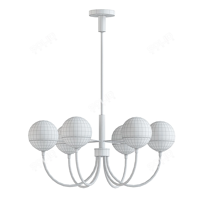 Elegant Rene Chandelier: Illuminating Charm 3D model image 2