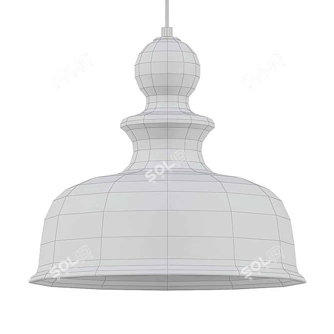 Industrial Graphite Pendant Light 3D model image 2