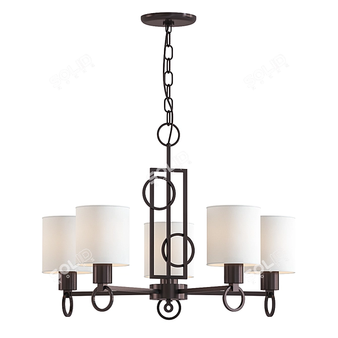 Antique Bronze Chandelier Lighting Fixture 3D model image 1