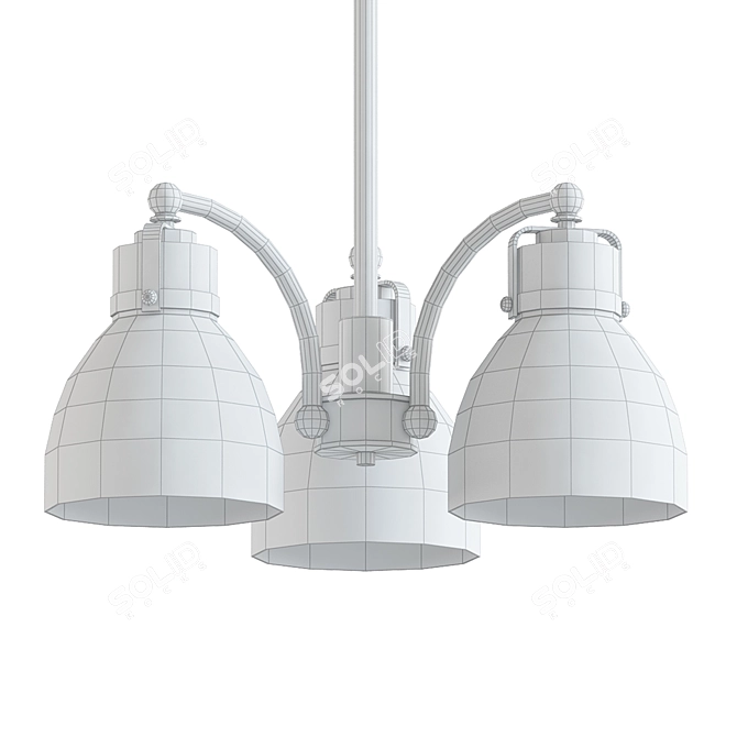 Toltec Easton Chandelier: Modern Elegance 3D model image 2