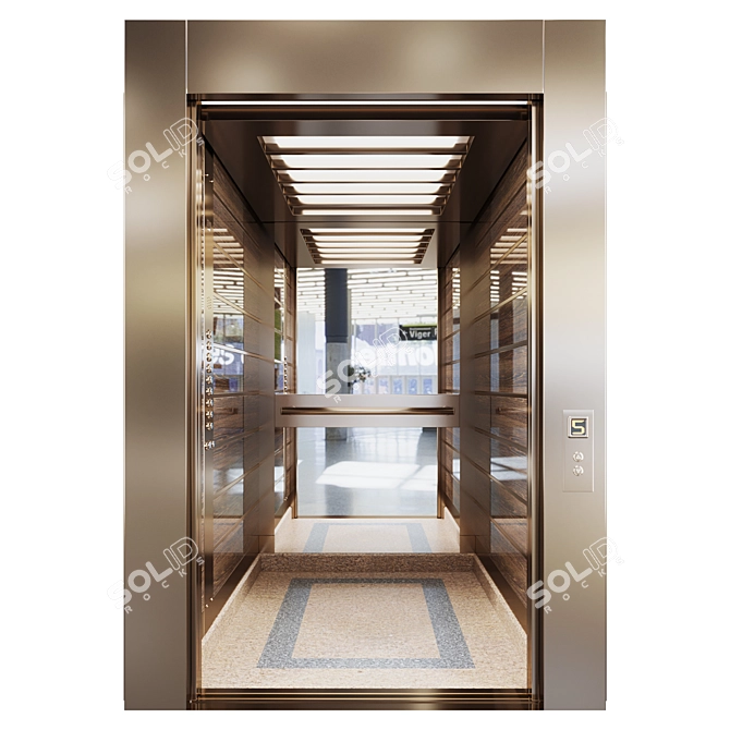 Premium Passenger Elevator - Easy Access 3D model image 5