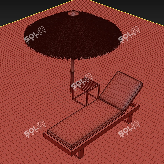 Beach Essentials Set 3D model image 5