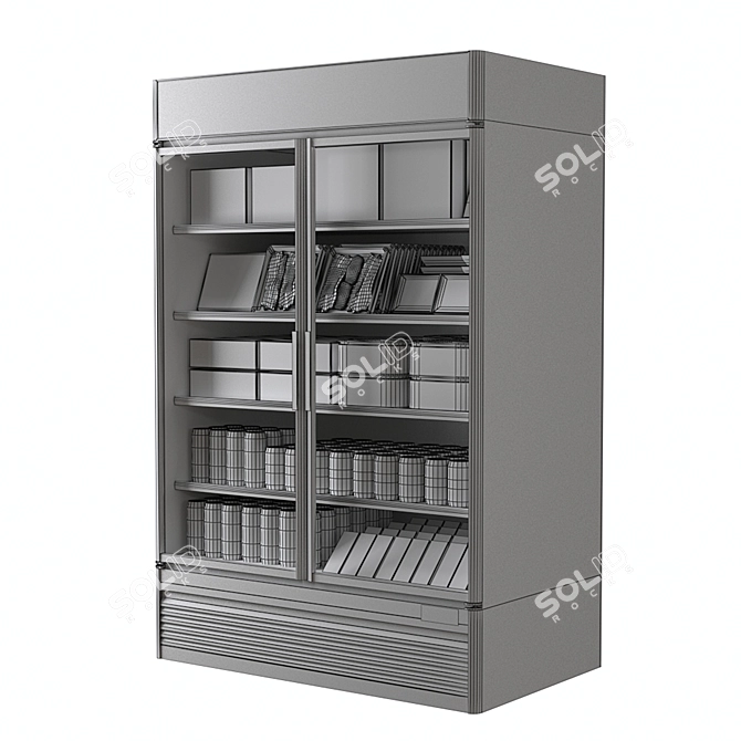 Turbo Air Glass Door Commercial Refrigerator 3D model image 4