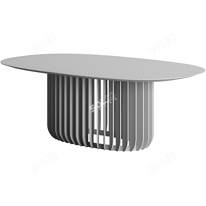 Elegant Harmonious Juice Oval Table 3D model image 3