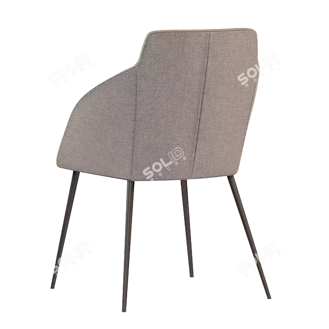 Modern Kvini Dining Chair in Corolla Brown-Pink 3D model image 3