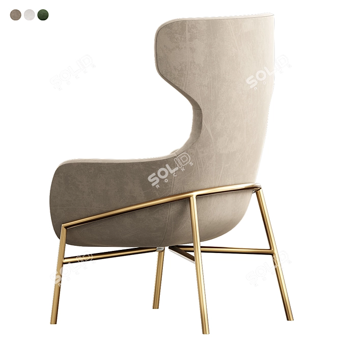 Brera Armchair: Modern Vray Design 3D model image 3
