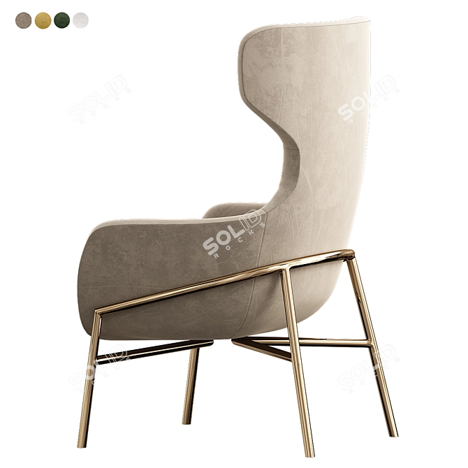 Brera Armchair: Modern Vray Design 3D model image 9