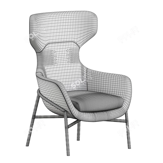 Brera Armchair: Modern Vray Design 3D model image 13