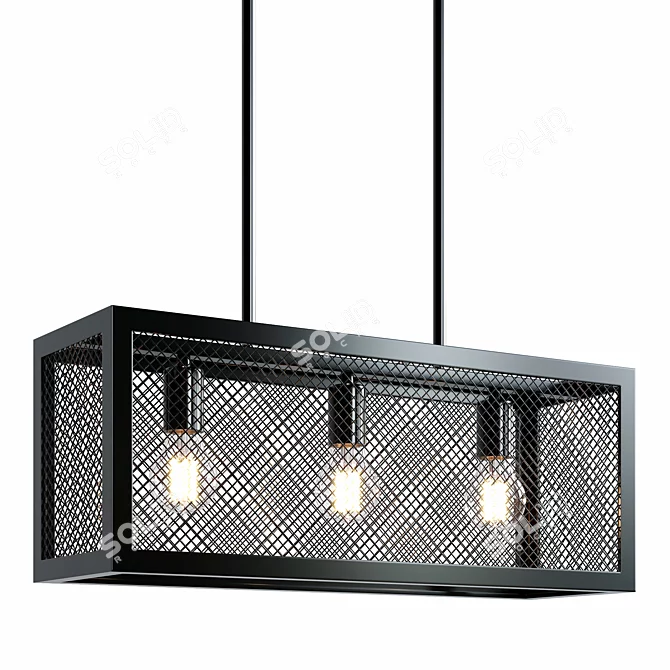 Modern Geometric Kitchen Pendant Light 3D model image 1