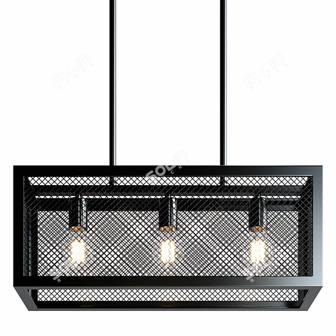 Modern Geometric Kitchen Pendant Light 3D model image 2