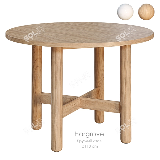 Luxury Marble Dining Table Round 3D model image 4