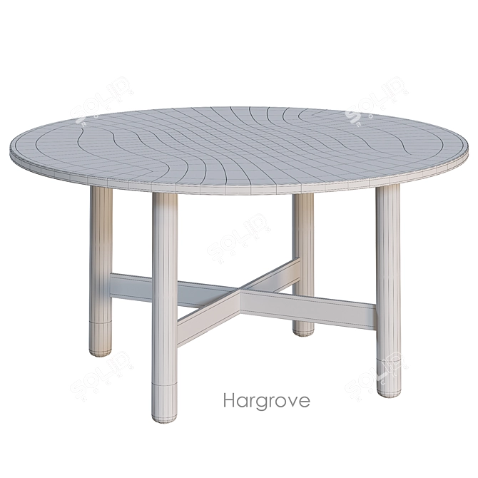 Luxury Marble Dining Table Round 3D model image 6