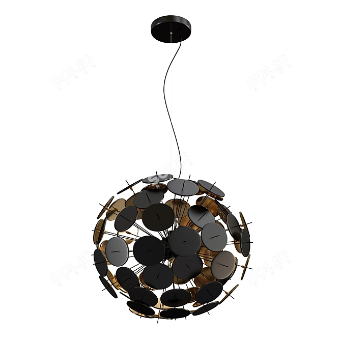 Modern Sphere Pendant Light 3D model image 2