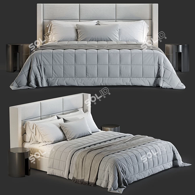 Minotti Spencer Bed Model 3D model image 2