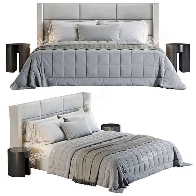 Minotti Spencer Bed Model 3D model image 7