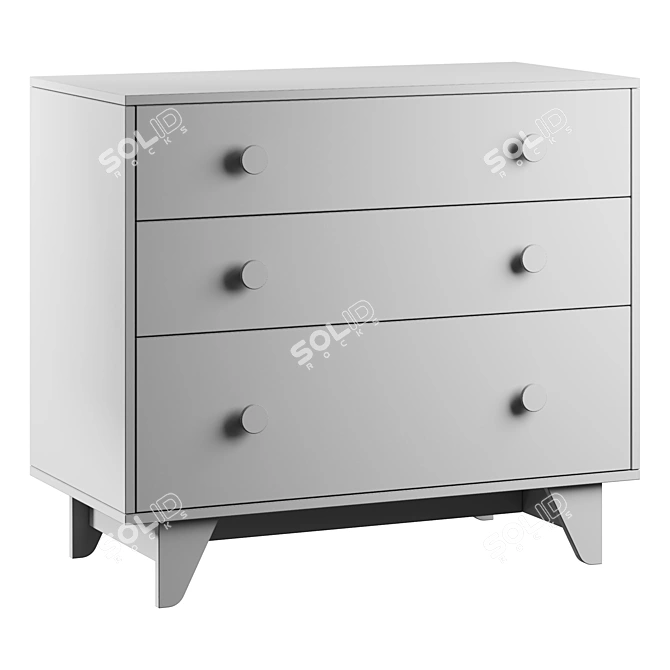 Ellipse Line Bedside Table and Dresser 3D model image 6