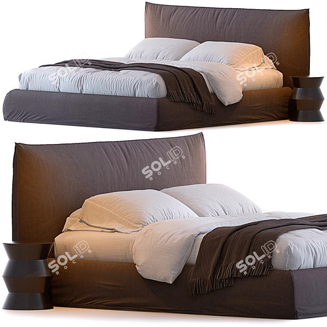 Piumotto Bed by Pianca 3D model image 1