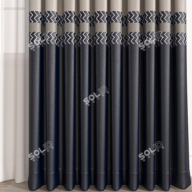 3D Curtain Model for Vray/Vray Corona 3D model image 2