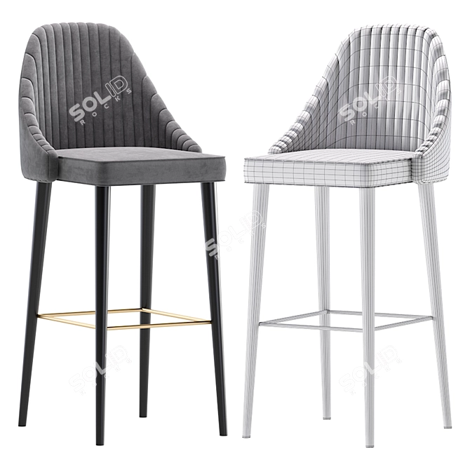 TENNESSEE Bar Stool Trio Dimensions 3D model image 4