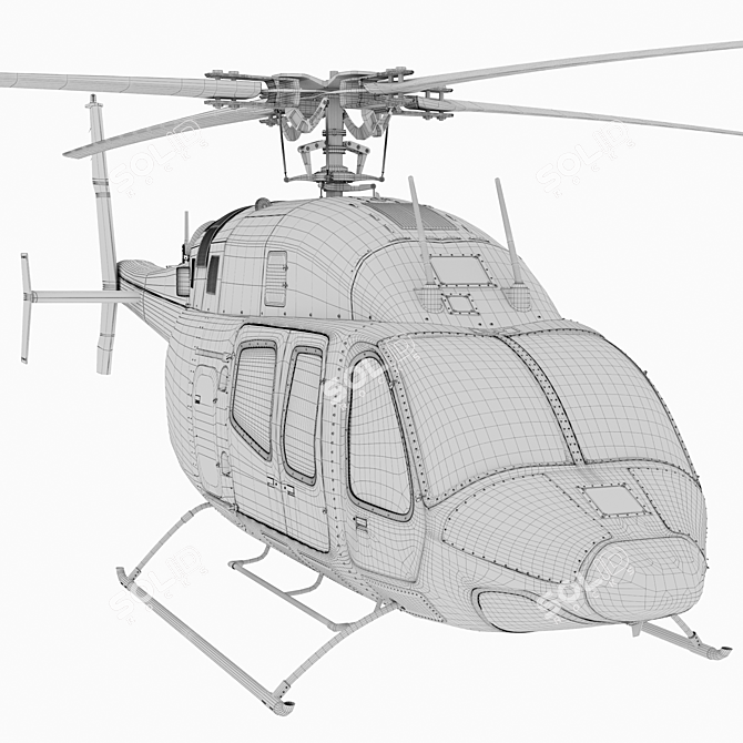 Bell429 Helicopter Model: 3D  3D model image 6