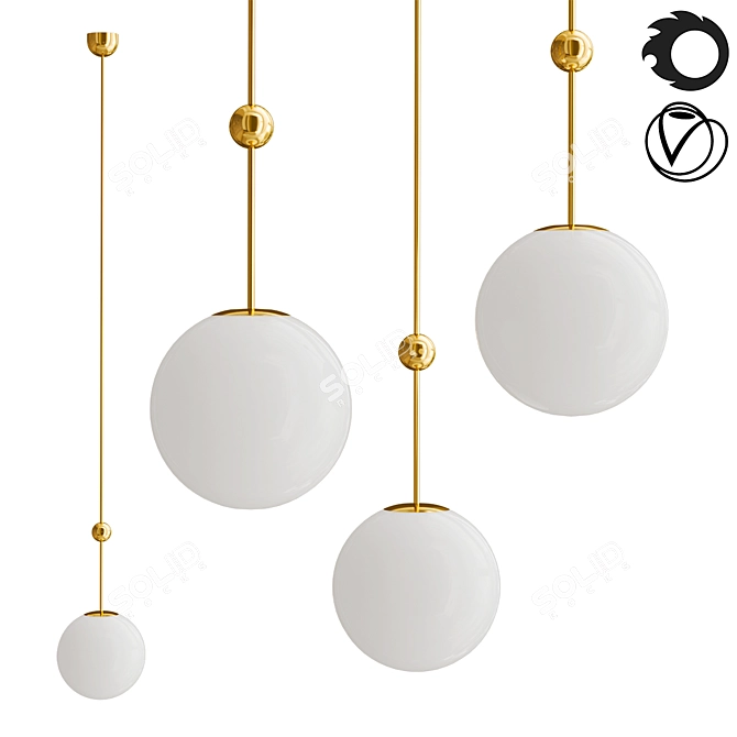 Modern TIGE 2013 Pendant Light 3D model image 1