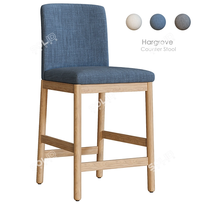  Modern Hargrove Bar Stool 3D model image 4