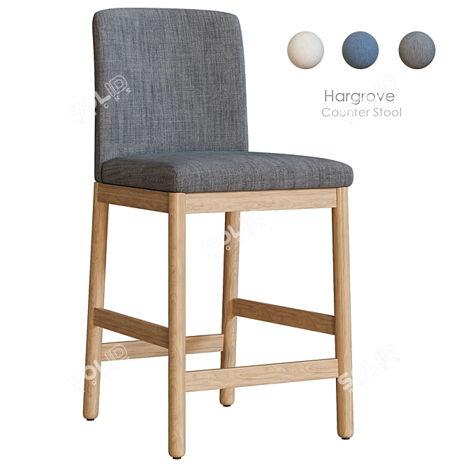  Modern Hargrove Bar Stool 3D model image 5