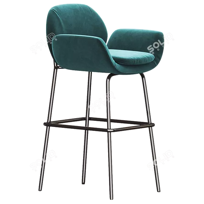 Elegant Shield Sofa by Natuzzi 3D model image 2