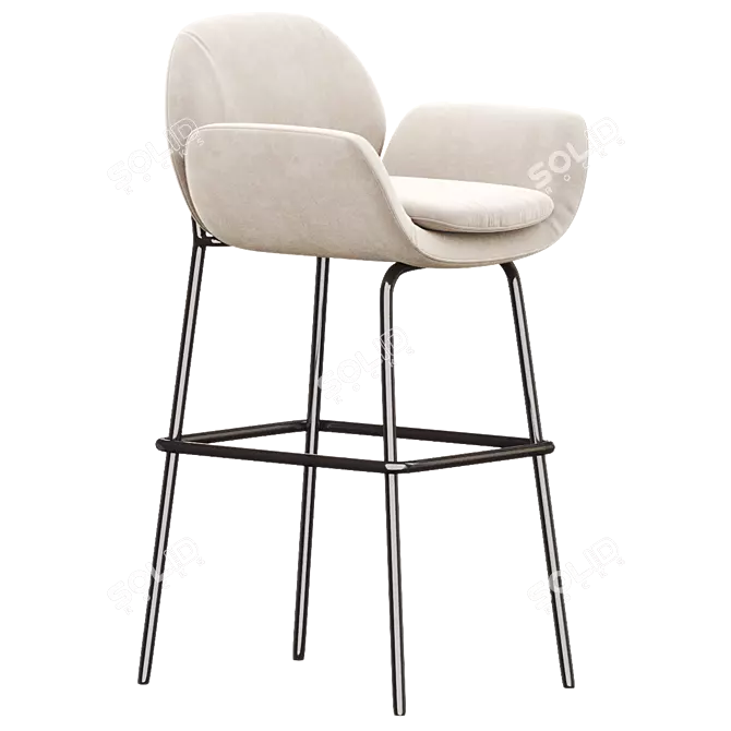 Elegant Shield Sofa by Natuzzi 3D model image 3