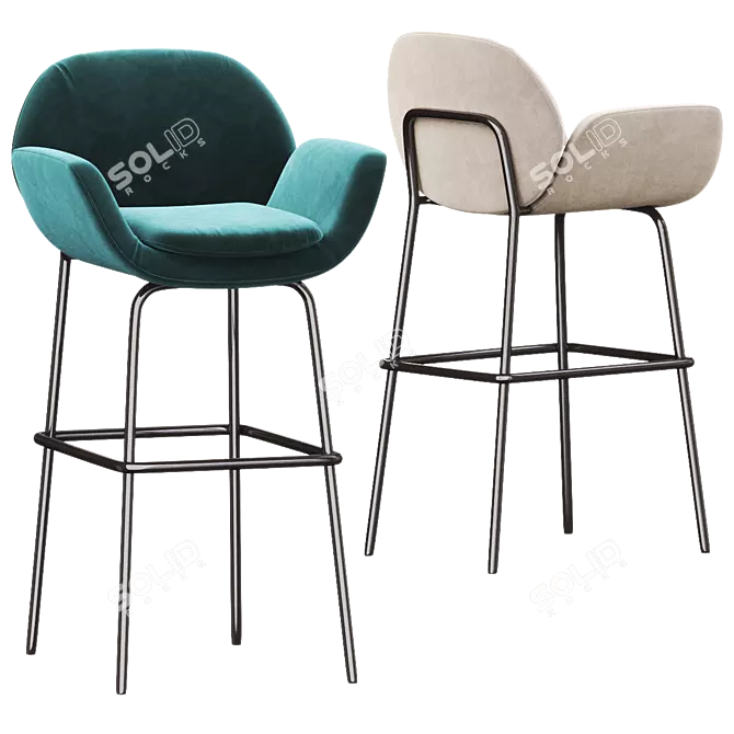 Elegant Shield Sofa by Natuzzi 3D model image 4