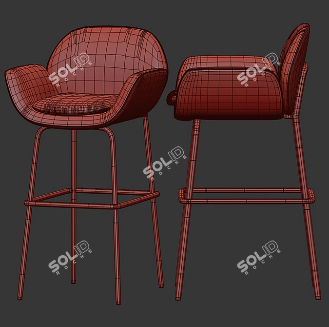 Elegant Shield Sofa by Natuzzi 3D model image 7