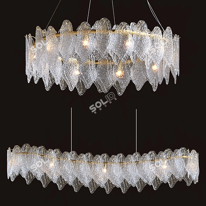 Elegant Marisa Lampatron Chandelier 3D model image 2