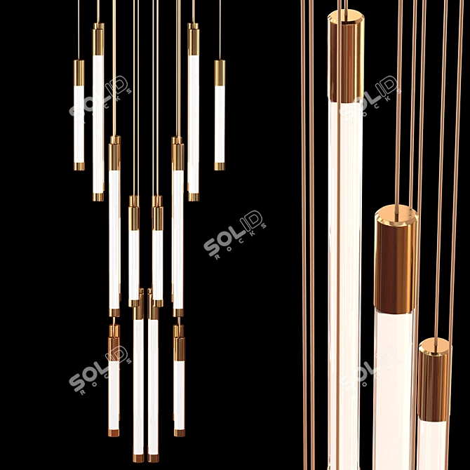 Flux LED Glass Pendant Lamp 3D model image 1