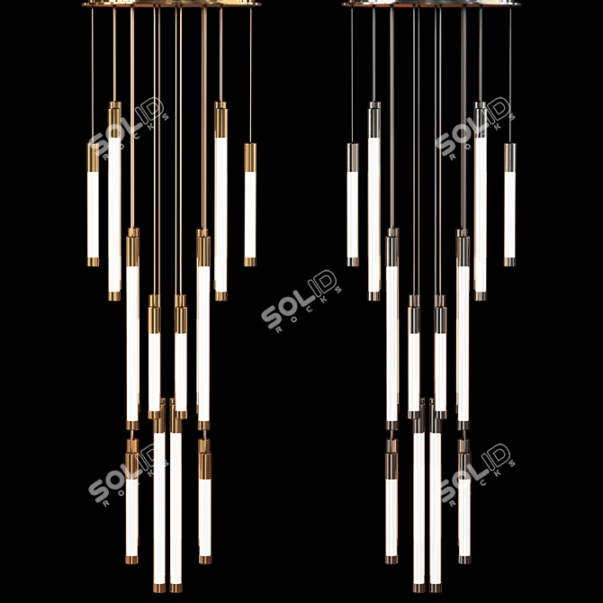 Flux LED Glass Pendant Lamp 3D model image 2