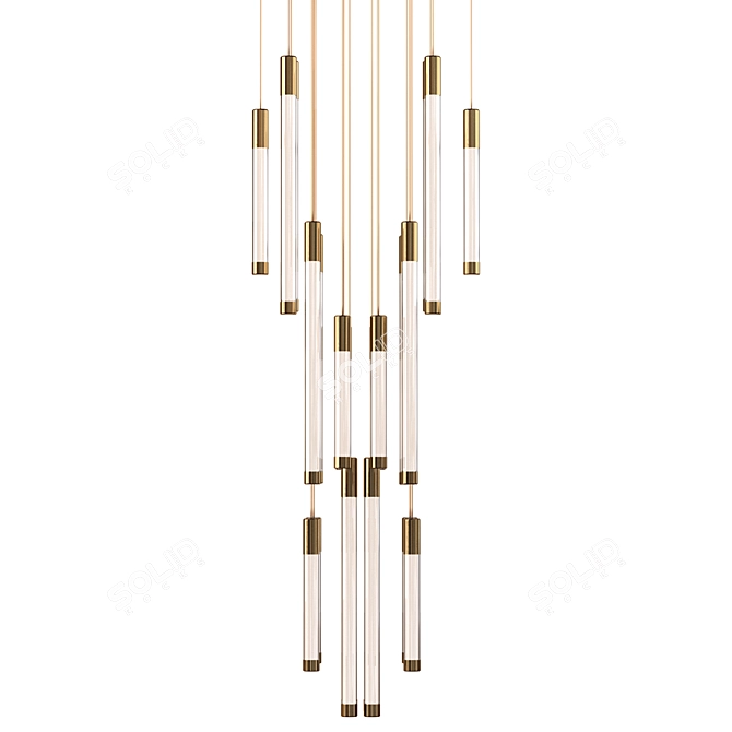 Flux LED Glass Pendant Lamp 3D model image 5