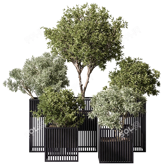 Garden Oasis Plant Duo 3D model image 1