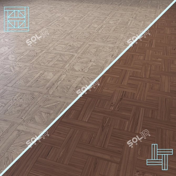 High-Quality 3D Wooden Floor Model 3D model image 1