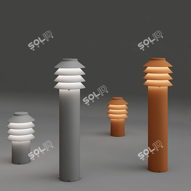 Bysted Garden Outdoor Lantern Rus/Eng 3D model image 2