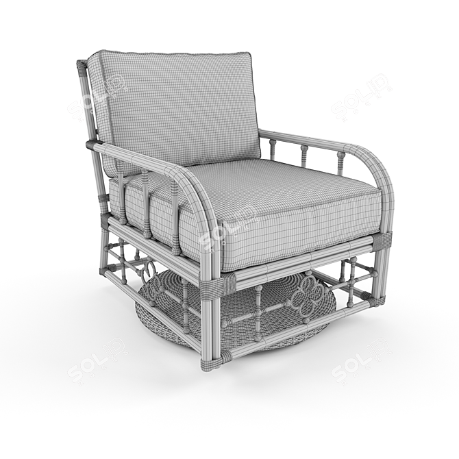 Swivel Glider Lounge Chair 3D model image 3