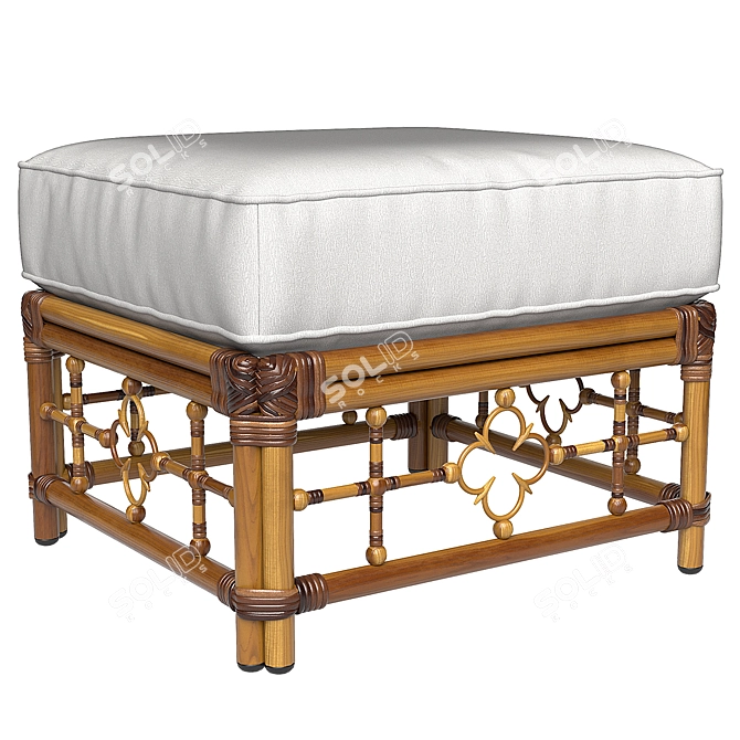 Mimi Ottoman 3D Model 3D model image 1