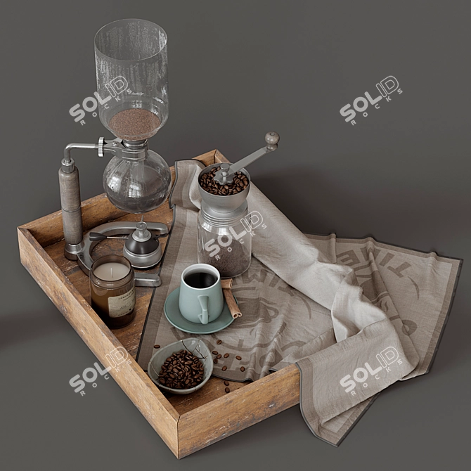 Elegant Coffee Set for Export 3D model image 2